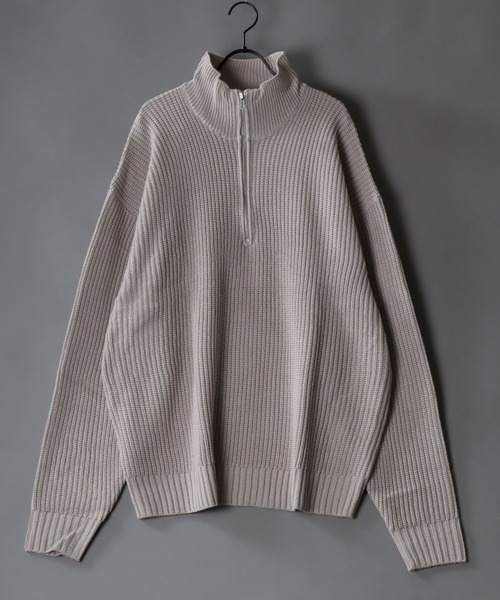 STONE  ハーフジップセーター L ベージュ ベージュ系 STONE ISLAND(ストーンアイランド) ニット・セーター