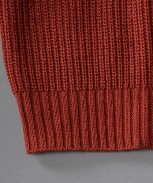 SITRY（シトリー）の「half zip sweater/畦編み ハーフジップ セーター/ニット（ニット/セーター・メンズ・ブラック/グリーン/ライトベージュ/オレンジ/ブラウン・L/XL/M）」の8枚目の写真
