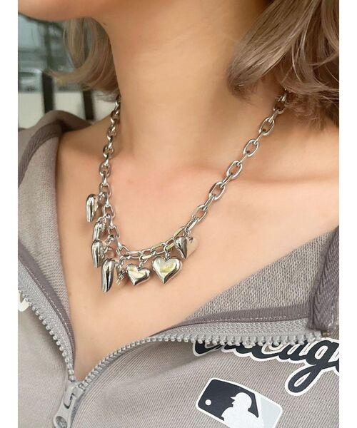 GYDA(ジェイダ)の「JEYSUS gyda Heart ネックレス(ネックレス・レディース・シルバー/ゴールド・FREE)」の3枚目の写真
