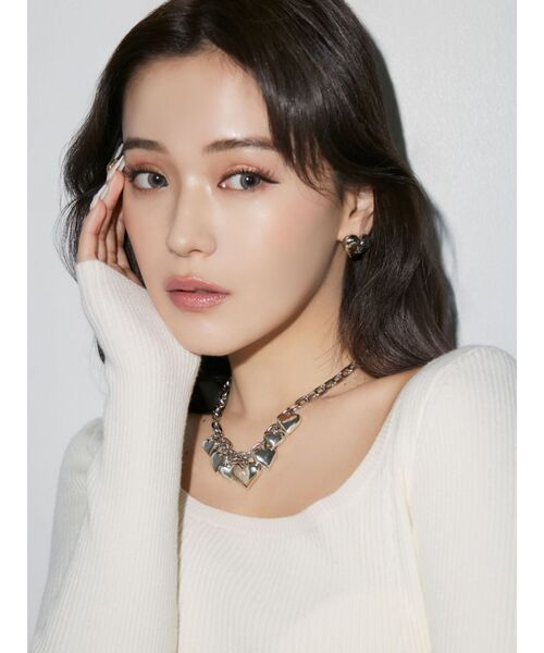 GYDA(ジェイダ)の「JEYSUS gyda Heart ネックレス(ネックレス・レディース・シルバー/ゴールド・FREE)」の4枚目の写真