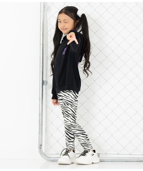 ANAP kids（アナップキッズ）の「アニマル柄プリント裏起毛レギンス（レギンス/スパッツ・キッズ・ブラック×ホワイト/ベージュ・130cm/110cm/120cm）」の7枚目の写真
