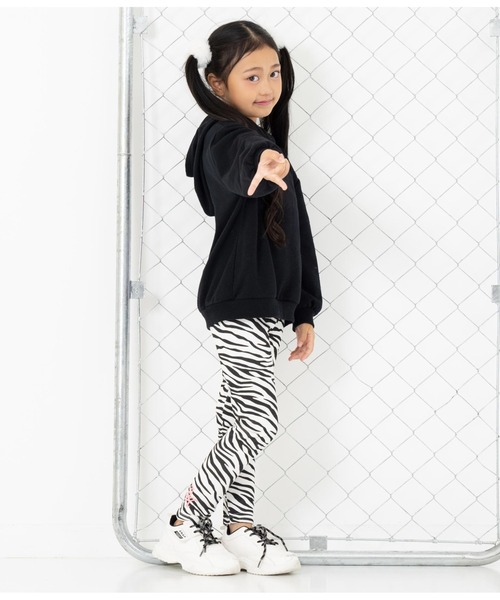 ANAP kids（アナップキッズ）の「アニマル柄プリント裏起毛レギンス（レギンス/スパッツ・キッズ・ブラック×ホワイト/ベージュ・130cm/110cm/120cm）」の8枚目の写真