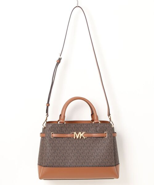 MICHAEL KORS(マイケルコース)の「REED センタージップ ベルテッド サッチェル ラージ - MKシグネチャー(ハンドバッグ・レディース・ブラウン・FREE)」の8枚目の写真