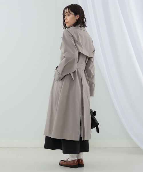 Ray BEAMS（レイビームス）の「Ray BEAMS / ヘリンボーン キリカエ トレンチコート（トレンチコート・レディース・ベージュ/シルバー・0/1）」の5枚目の写真