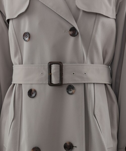 Ray BEAMS（レイビームス）の「Ray BEAMS / ヘリンボーン キリカエ トレンチコート（トレンチコート・レディース・ベージュ/シルバー・0/1）」の15枚目の写真