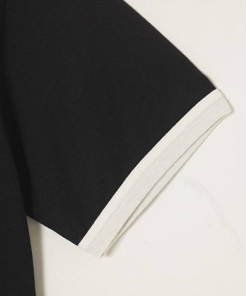 X-girl（エックスガール）の「BURNING X LOGO S/S RINGER BABY TEE（Tシャツ/カットソー・レディース・ブラック/ホワイト/ピンク・S/M）」の7枚目の写真