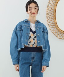 Ray BEAMS | Ray BEAMS / デニム カットオフ ブルゾン(デニムジャケット)