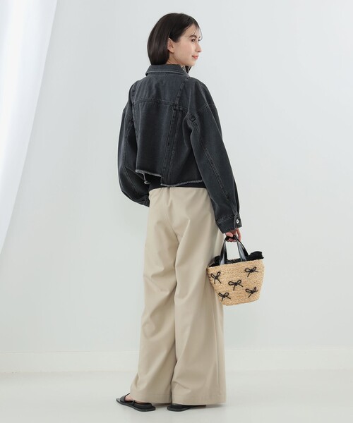 Ray BEAMS（レイビームス）の「Ray BEAMS / デニム カットオフ ブルゾン（デニムジャケット・レディース・ブルー系その他2/ブラック・1/0）」の5枚目の写真