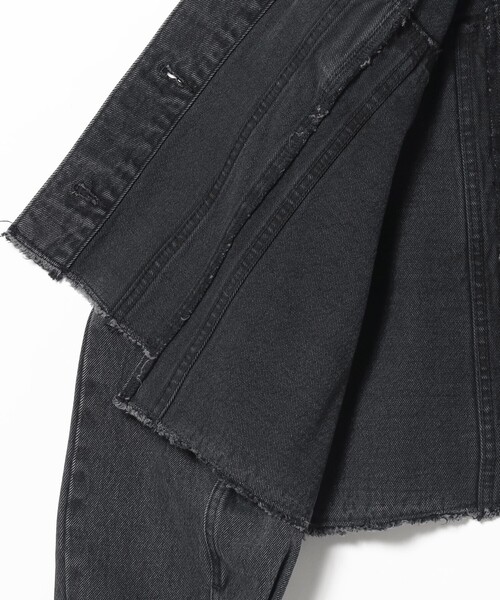 Ray BEAMS（レイビームス）の「Ray BEAMS / デニム カットオフ ブルゾン（デニムジャケット・レディース・ブルー系その他2/ブラック・1/0）」の14枚目の写真