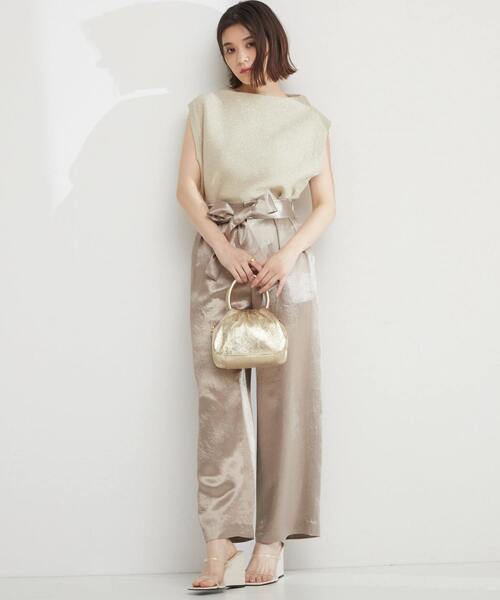 Tiara(ティアラ)の「ラメベスト(ニット/セーター・レディース・チャコールグレー/ゴールド・FREE)」の3枚目の写真