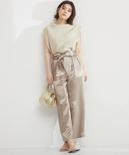 Tiara(ティアラ)の「ラメベスト(ニット/セーター・レディース・チャコールグレー/ゴールド・FREE)」の5枚目の写真