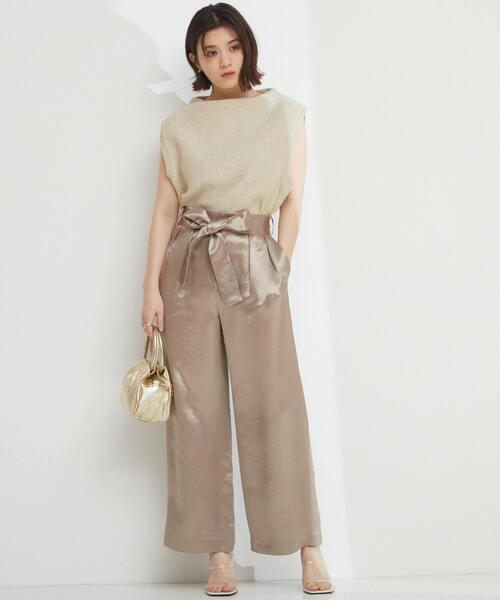 Tiara(ティアラ)の「ラメベスト(ニット/セーター・レディース・チャコールグレー/ゴールド・FREE)」の7枚目の写真