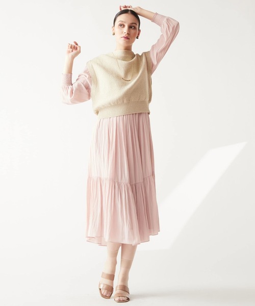 Tiara(ティアラ)の「ラメベスト(ニット/セーター・レディース・チャコールグレー/ゴールド・FREE)」の9枚目の写真