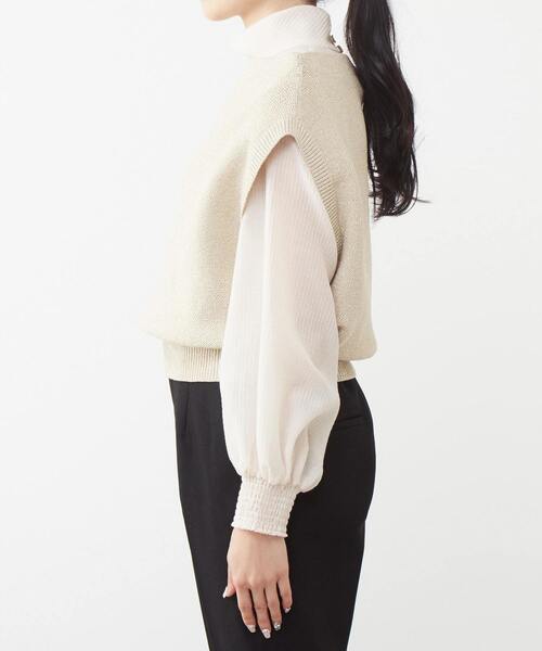 Tiara(ティアラ)の「ラメベスト(ニット/セーター・レディース・チャコールグレー/ゴールド・FREE)」の16枚目の写真