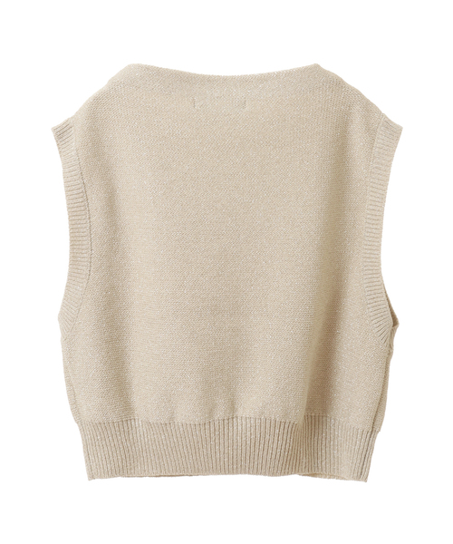 Tiara(ティアラ)の「ラメベスト(ニット/セーター・レディース・チャコールグレー/ゴールド・FREE)」の18枚目の写真