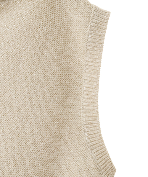 Tiara(ティアラ)の「ラメベスト(ニット/セーター・レディース・チャコールグレー/ゴールド・FREE)」の20枚目の写真