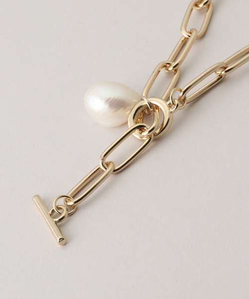 Simplicite（サンプリシテ）の「マンテルパールチェーンネックレス（ネックレス・レディース・ゴールド・FREE）」の5枚目の写真