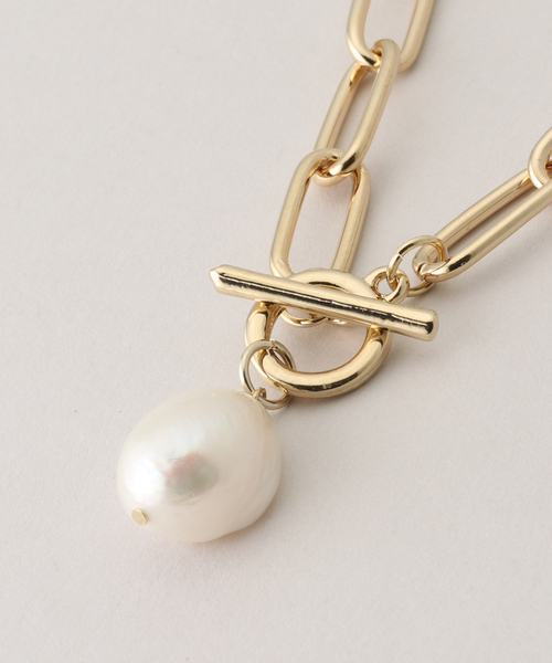 Simplicite（サンプリシテ）の「マンテルパールチェーンネックレス（ネックレス・レディース・ゴールド・FREE）」の9枚目の写真