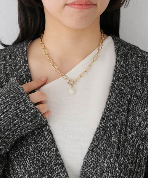 Simplicite（サンプリシテ）の「マンテルパールチェーンネックレス（ネックレス・レディース・ゴールド・FREE）」の10枚目の写真
