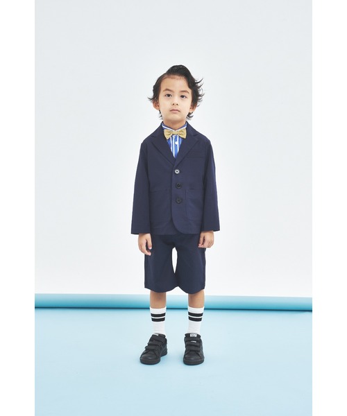 maarook(マルーク)の「ボールドストライプ蝶ネクタイ付スタンドカラーシャツ(シャツ/ブラウス・キッズ・ネイビー・140cm/150cm/160cm)」の7枚目の写真
