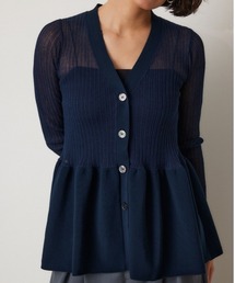 crie conforto | シアードッキングペプラムカーディガン(カーディガン/ボレロ)