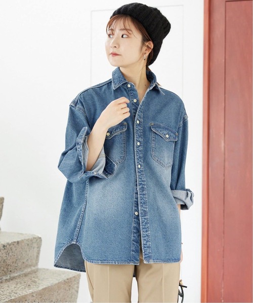 SLOBE IENA（スローブイエナ）の「《追加4》LE DENIM BDUシャツ（シャツ/ブラウス・レディース・ブルー・FREE）」の11枚目の写真