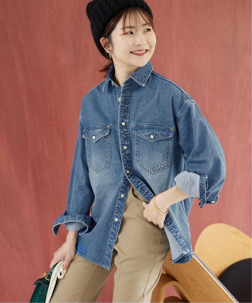 SLOBE IENA（スローブイエナ）の「《追加4》LE DENIM BDUシャツ（シャツ/ブラウス・レディース・ブルー・FREE）」の16枚目の写真