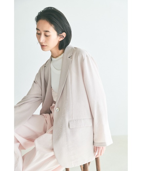 Mila Owen（ミラオーウェン）の「テレコロンTキャミレイヤードトップス【手洗い可能】（Tシャツ/カットソー・レディース・イエロー/ホワイト/チャコールグレー・0/1）」の16枚目の写真