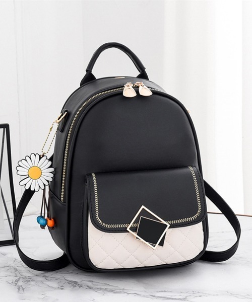 Miniministore(ミニミニストア)の「ミニリュック バイカラー レディース(バックパック/リュック・レディース・ブラック/ピンク/レッド/ミント/アイボリー・FREE)」の3枚目の写真