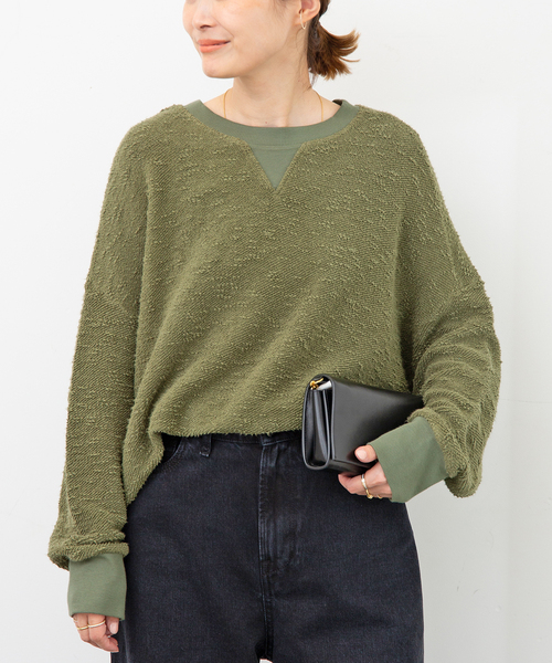 Deuxieme Classe（ドゥーズィエムクラス）の「【ASKK NY/エーエスケーケーエヌワイ】 Oversized sweat（スウェット・レディース・カーキ・FREE）」の2枚目の写真