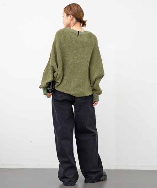 Deuxieme Classe（ドゥーズィエムクラス）の「【ASKK NY/エーエスケーケーエヌワイ】 Oversized sweat（スウェット・レディース・カーキ・FREE）」の7枚目の写真