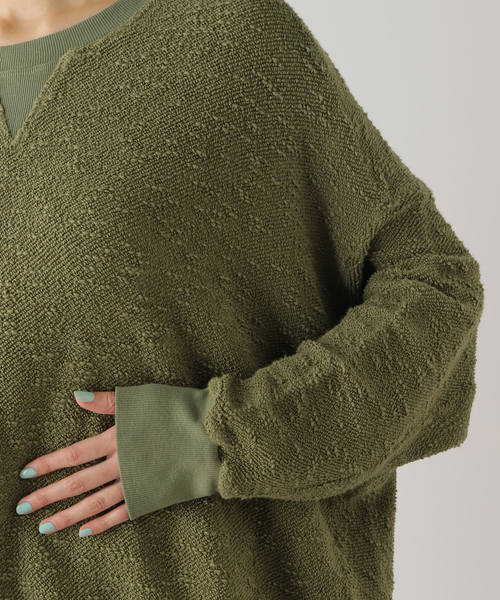 Deuxieme Classe（ドゥーズィエムクラス）の「【ASKK NY/エーエスケーケーエヌワイ】 Oversized sweat（スウェット・レディース・カーキ・FREE）」の15枚目の写真