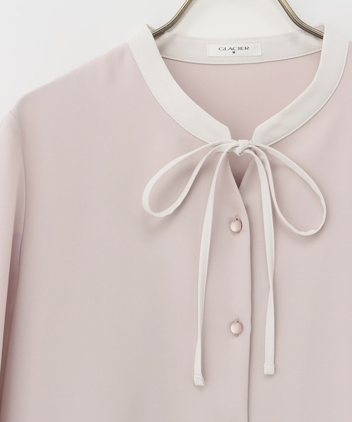 7分袖配色リボンブラウス（シャツ/ブラウス）｜Honeys（ハニーズ）の