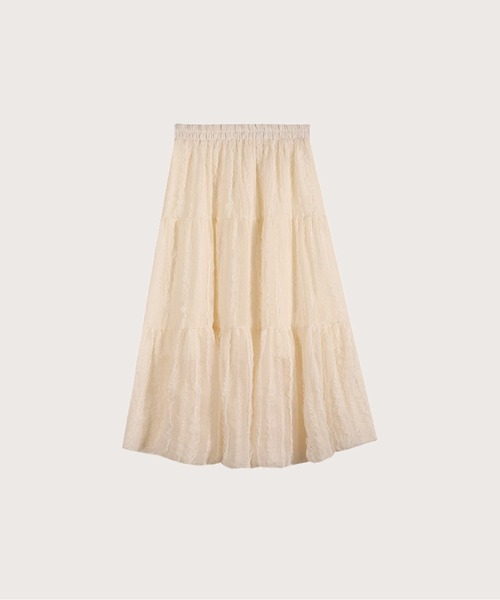 プリーツシフォンレーススカート Pleats Chiffon Lace Skirt（スカート）｜LA POMME petit（ラポミ・プチ）