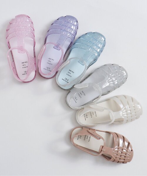 apres les cours（アプレレクール）の「ジェリーサンダル（サンダル・キッズ・ラベンダー/レインボー/アイボリー/ピンク/サックスブルー/ブラウン・14/16/18/17/19/21/15 /20）」の17枚目の写真