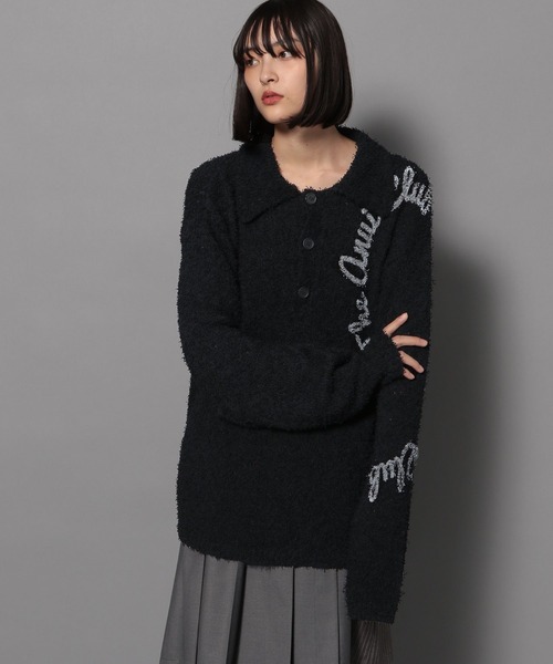 Anui（アニュイ）の「【UNISEX/2サイズ展開】BIGサークルロゴニット（ニット/セーター・レディース・ブラック/オフホワイト/ブルー・MEDIUM/LARGE）」の7枚目の写真