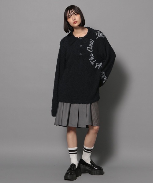 Anui（アニュイ）の「【UNISEX/2サイズ展開】BIGサークルロゴニット（ニット/セーター・レディース・ブラック/オフホワイト/ブルー・MEDIUM/LARGE）」の9枚目の写真