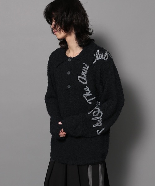 Anui（アニュイ）の「【UNISEX/2サイズ展開】BIGサークルロゴニット（ニット/セーター・レディース・ブラック/オフホワイト/ブルー・MEDIUM/LARGE）」の12枚目の写真