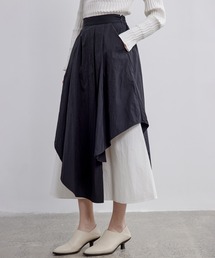 ELOOPS（イーループス）の「【ELOOPS】バイカラーレイヤードフレアスカート（スカート）」