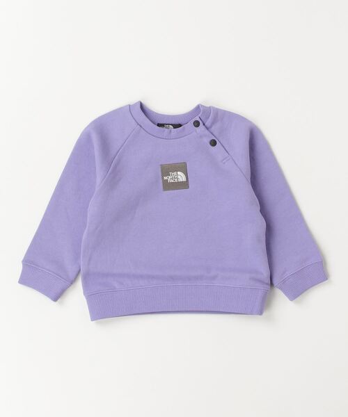 THE NORTH FACE（ザノースフェイス）の「ザ ノース フェイス THE NORTH FACE B Sweat Logo Crew_スウェットロゴクルー（スウェット・キッズ・グレー/グリーン/パープル/ターコイズブルー/キャメル・80ｃｍ/90cm）」の4枚目の写真