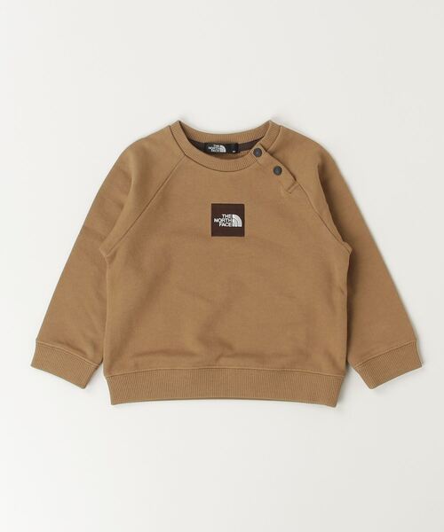 THE NORTH FACE（ザノースフェイス）の「ザ ノース フェイス THE NORTH FACE B Sweat Logo Crew_スウェットロゴクルー（スウェット・キッズ・グレー/グリーン/パープル/ターコイズブルー/キャメル・80ｃｍ/90cm）」の5枚目の写真