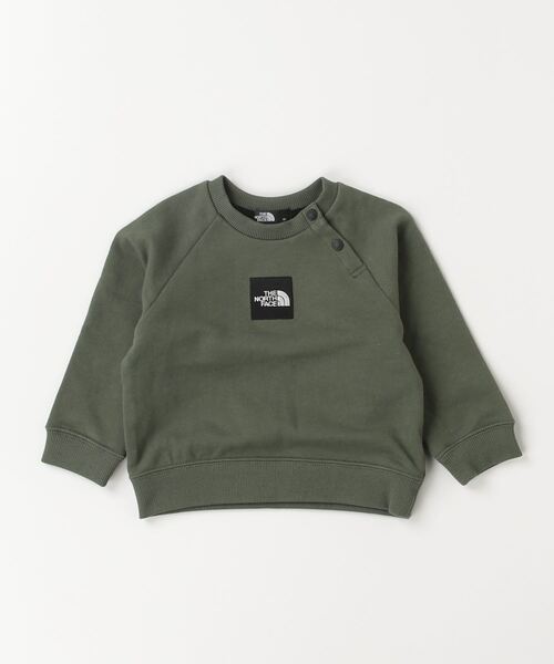 THE NORTH FACE（ザノースフェイス）の「ザ ノース フェイス THE NORTH FACE B Sweat Logo Crew_スウェットロゴクルー（スウェット・キッズ・グレー/グリーン/パープル/ターコイズブルー/キャメル・80ｃｍ/90cm）」の3枚目の写真
