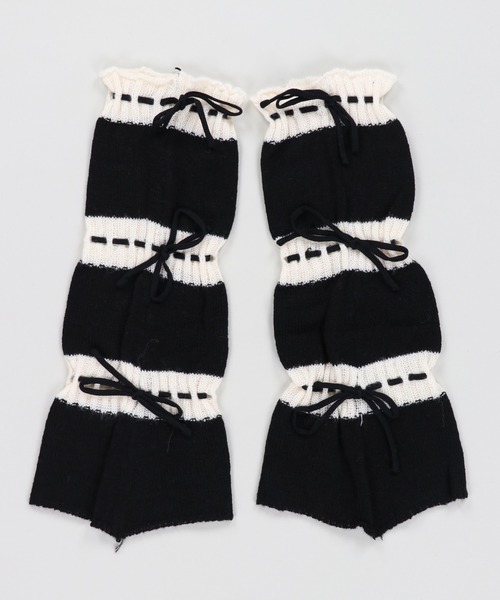 限定お値下げ 新品 ランバンスポール りぼん付ニットレッグウォーマー 