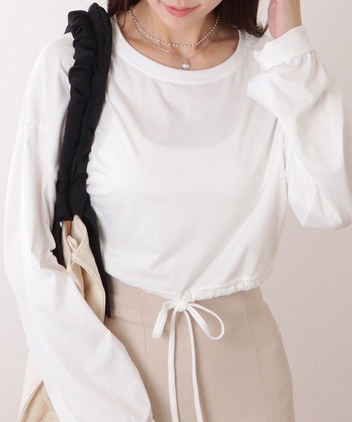 美品)YOKO CHAN ホワイト 半袖 トップス