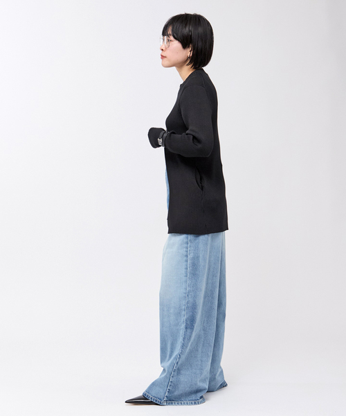 AP STUDIO（エーピーストゥディオ）の「リブジップカーディガン（ニット/セーター・レディース・ブラック/ネイビー・FREE）」の15枚目の写真