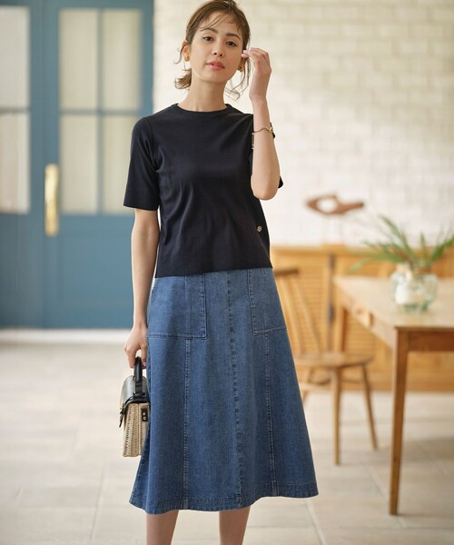 組曲（クミキョク）の「【23AW】DENIMフレア スカート（デニムスカート  