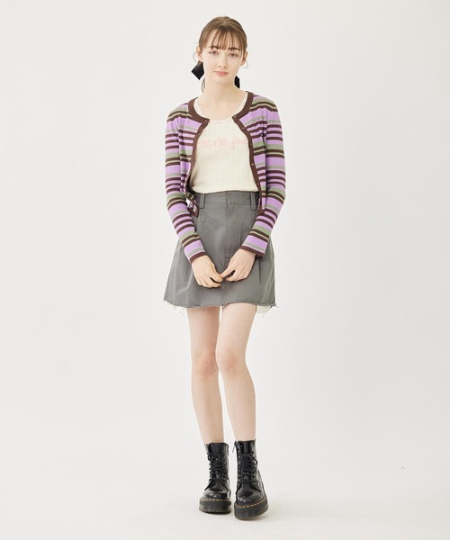 MILKFED.（ミルクフェド）の「LACE TANK TOP（タンクトップ・レディース・オフホワイト/ライトパープル/ブラック・ONE SIZE）」の5枚目の写真