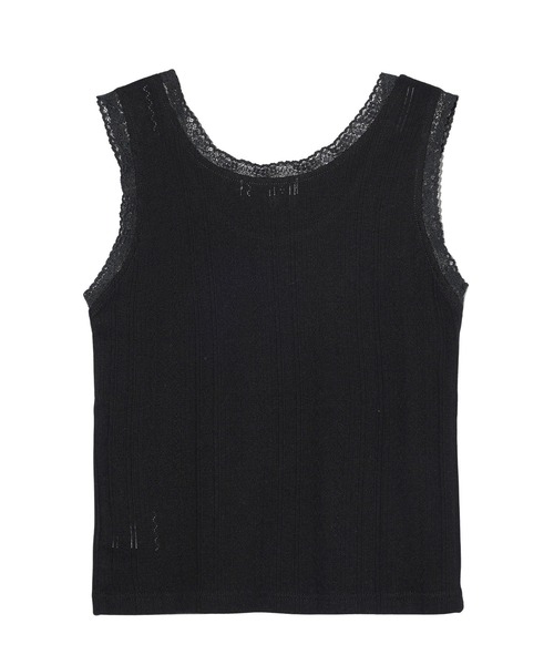 MILKFED.（ミルクフェド）の「LACE TANK TOP（タンクトップ・レディース・オフホワイト/ライトパープル/ブラック・ONE SIZE）」の6枚目の写真