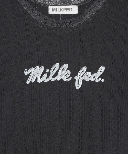 MILKFED.（ミルクフェド）の「LACE TANK TOP（タンクトップ・レディース・オフホワイト/ライトパープル/ブラック・ONE SIZE）」の9枚目の写真