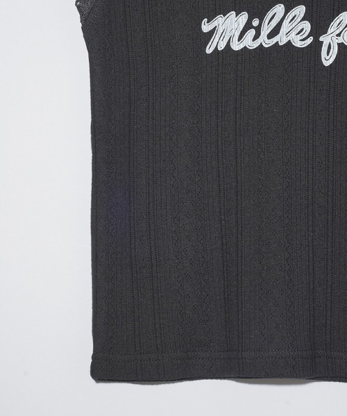 MILKFED.（ミルクフェド）の「LACE TANK TOP（タンクトップ・レディース・オフホワイト/ライトパープル/ブラック・ONE SIZE）」の10枚目の写真